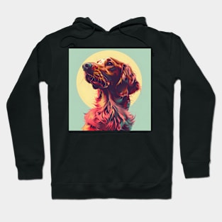 Retro Irish Setter: Pastel Pup Revival Hoodie